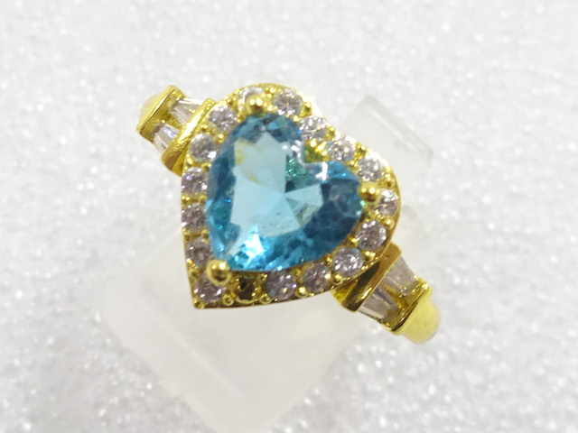 JAPANESE KIMONO / ANTIQUE COLORED STONE RING (SIZE 24)